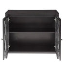Buffet console en bois moderne avec portes en verre