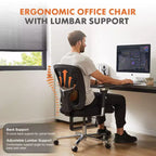 Chaise de bureau ergonomique minimaliste avec dossier en maille, Chaise d'ordinateur Chaise pivotante