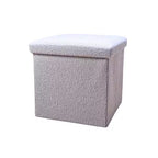 Pouf de rangement Cube Bouclé