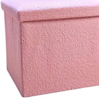 Pouf de rangement Cube Bouclé