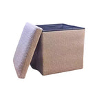 Pouf de rangement Cube Bouclé