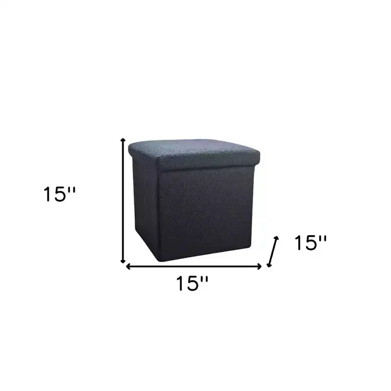 Pouf de rangement Cube Bouclé
