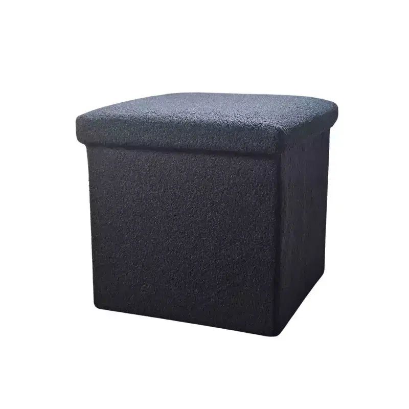 Pouf de rangement Cube Bouclé