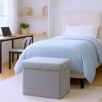 Pouf de rangement Cube Bouclé