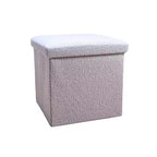 Pouf de rangement Cube Bouclé