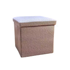 Pouf de rangement Cube Bouclé