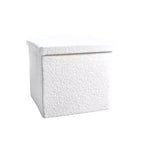 Pouf de rangement Cube Bouclé