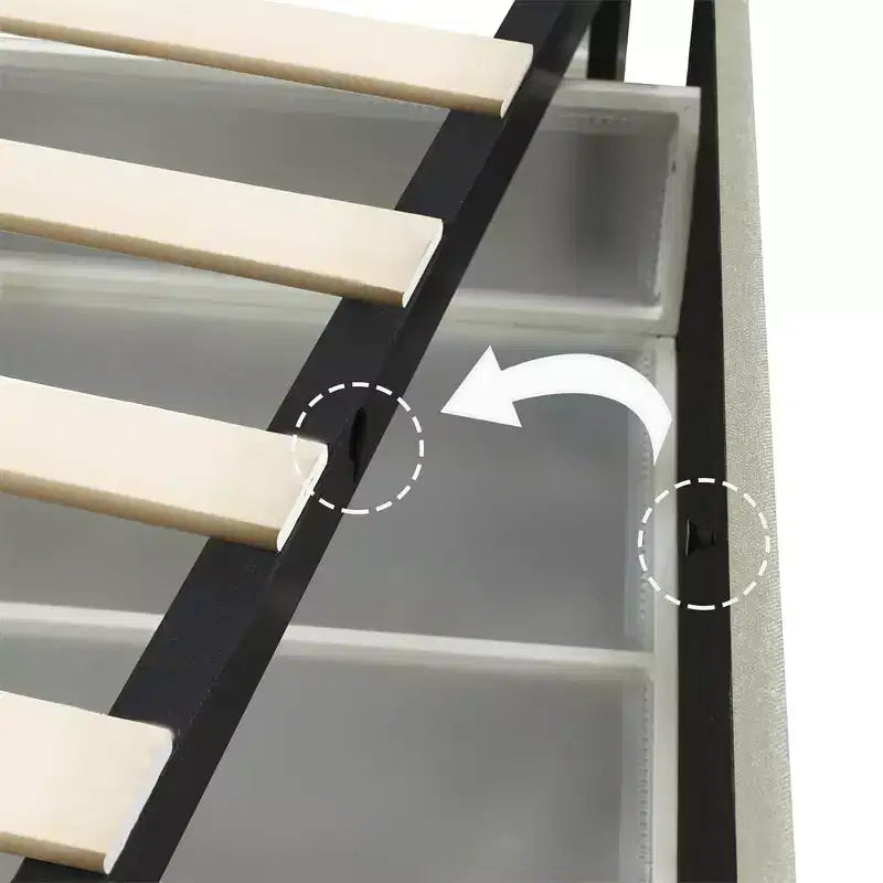 Lit capitonné, Lit en velours avec tête de lit au design moderne