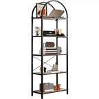Étagère de rangement autoportante moderne à 5 niveaux Bibliothèque