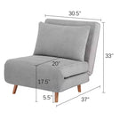 Fauteuil-lit cabriolet pliant moderne en chenille