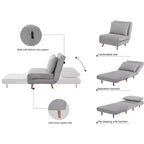 Fauteuil-lit cabriolet pliant moderne en chenille