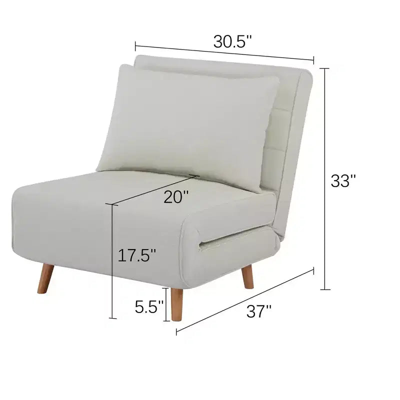 Fauteuil-lit cabriolet pliant moderne en chenille