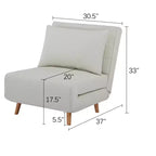Fauteuil-lit cabriolet pliant moderne en chenille