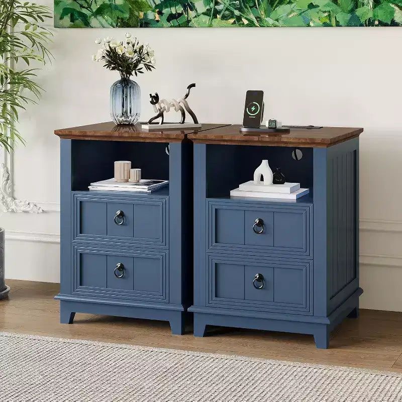 Petite table d'appoint en bois, table de chevet compacte