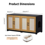 Meuble TV pour chat d'intérieur, table d'appoint, meuble en bois pour litière cachée