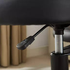 Chaise de bureau à jambes croisées avec hauteur réglable et tabouret à roulettes