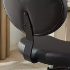 Chaise de bureau à jambes croisées avec hauteur réglable et tabouret à roulettes