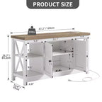 Meuble TV de ferme, meuble TV pour centre de divertissement, table console média TV