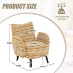 Fauteuil moderne en bouclette avec poche latérale de rangement