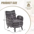 Fauteuil moderne en bouclette avec poche latérale de rangement