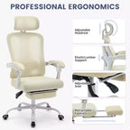 Roulettes ergonomiques pour fauteuil de bureau, chaise de bureau à dossier haut en maille, chaise d'ordinateur pivotante