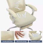 Roulettes ergonomiques pour fauteuil de bureau, chaise de bureau à dossier haut en maille, chaise d'ordinateur pivotante
