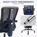 Roulettes ergonomiques pour fauteuil de bureau, chaise de bureau à dossier haut en maille, chaise d'ordinateur pivotante