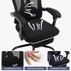 Roulettes ergonomiques pour fauteuil de bureau, chaise de bureau à dossier haut en maille, chaise d'ordinateur pivotante