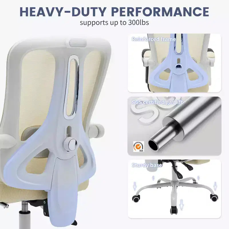 Roulettes ergonomiques pour fauteuil de bureau, chaise de bureau à dossier haut en maille, chaise d'ordinateur pivotante
