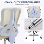 Roulettes ergonomiques pour fauteuil de bureau, chaise de bureau à dossier haut en maille, chaise d'ordinateur pivotante