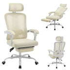 Roulettes ergonomiques pour fauteuil de bureau, chaise de bureau à dossier haut en maille, chaise d'ordinateur pivotante