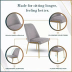 Chaises de salle à manger modernes rembourrées sont ergonomiques et confortables