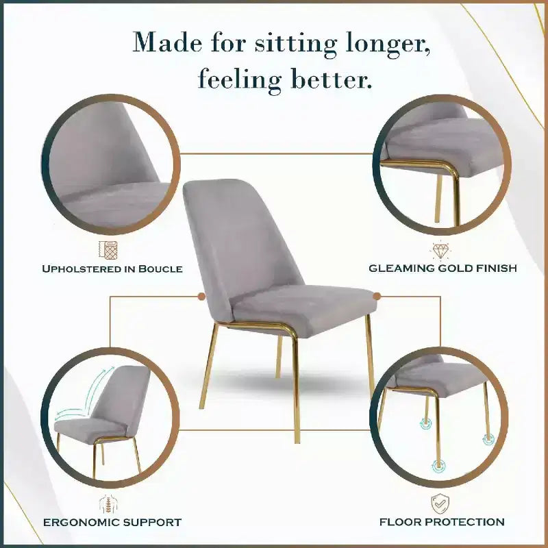 Chaises de salle à manger modernes rembourrées sont ergonomiques et confortables