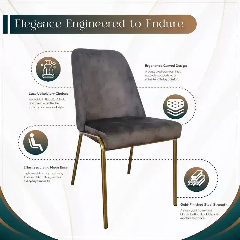 Chaises de salle à manger modernes rembourrées sont ergonomiques et confortables