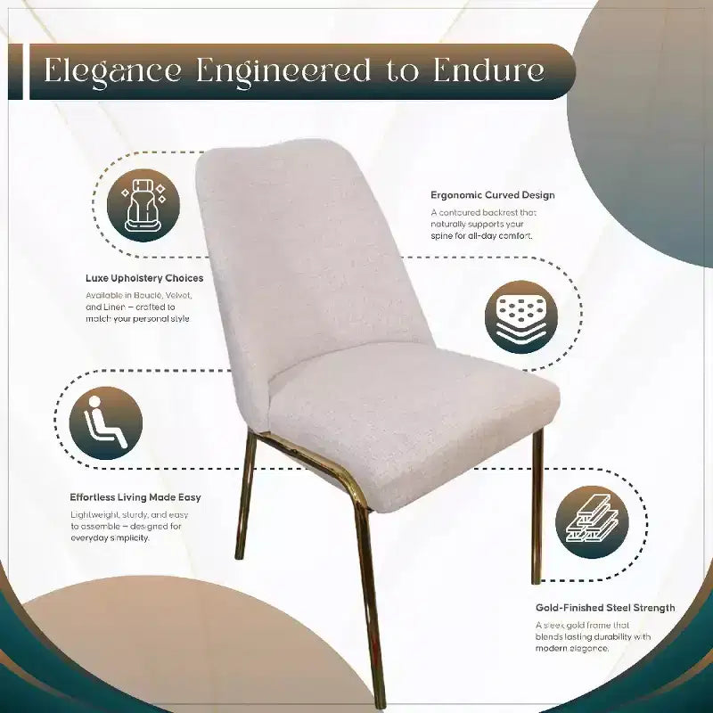 Chaises de salle à manger modernes rembourrées sont ergonomiques et confortables