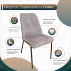 Chaises de salle à manger modernes rembourrées sont ergonomiques et confortables