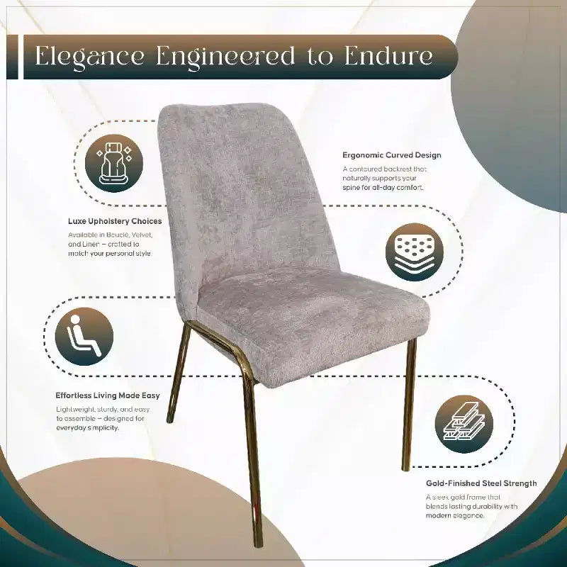 Chaises de salle à manger modernes rembourrées sont ergonomiques et confortables