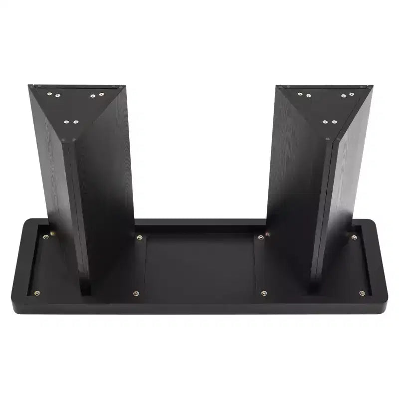 Console étroite avec plateau en placage de bois massif et style moderne