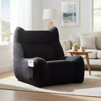 Pouf Géant pour Adultes avec Accoudoirs, Tissu Chenille