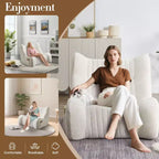 Pouf Géant pour Adultes avec Accoudoirs, Tissu Chenille