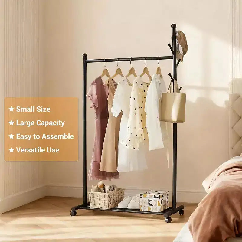 Portant à vêtements métallique à roulettes, Portants à vêtements roulants pour suspendre les vêtements