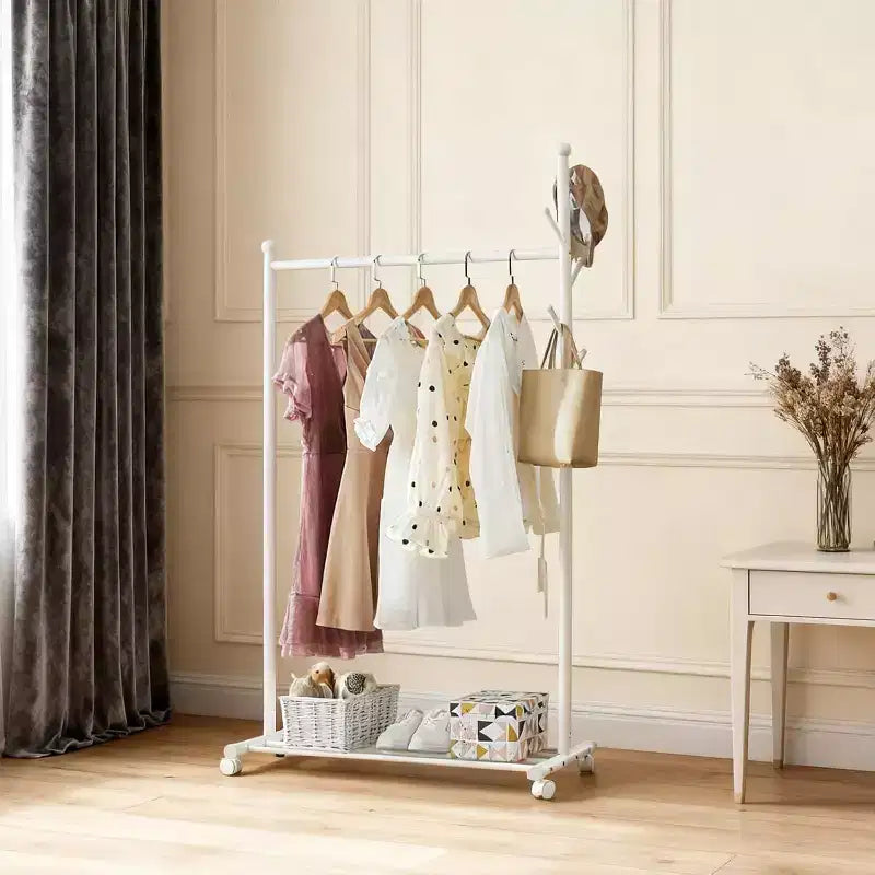 Portant à vêtements métallique à roulettes, Portants à vêtements roulants pour suspendre les vêtements