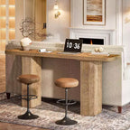 Longue table console, Table de canapé de ferme derrière le canapé, Table d'entrée en bois