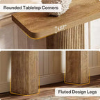 Longue table console, Table de canapé de ferme derrière le canapé, Table d'entrée en bois
