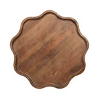 Table basse Scallop Wood, brun noyer