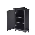 Meuble de rangement d'angle moderne pour salle de bain avec étagère réglable