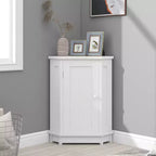 Meuble de rangement d'angle moderne pour salle de bain avec étagère réglable