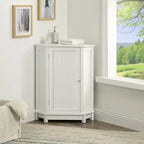 Meuble de rangement d'angle moderne pour salle de bain avec étagère réglable