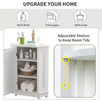 Meuble de rangement d'angle moderne pour salle de bain avec étagère réglable