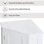 Meuble de rangement d'angle moderne pour salle de bain avec étagère réglable